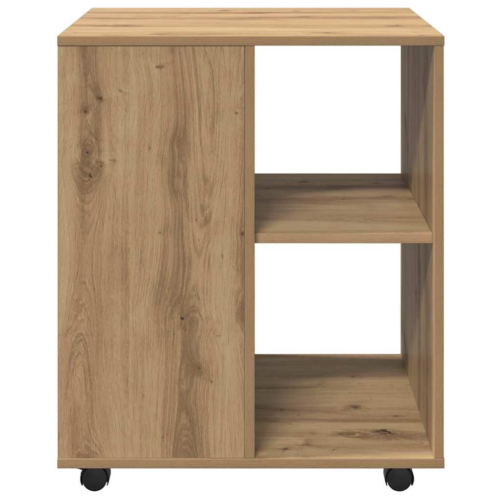 Rolling Cabinet Artisan Oak 60x53x72 cm Engineered Wood