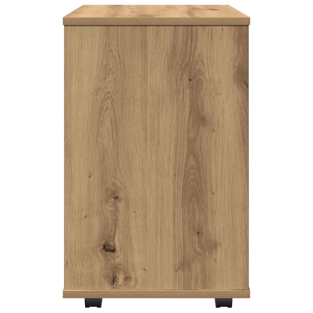 Rolling Cabinet Artisan Oak 46x36x59 cm Engineered Wood