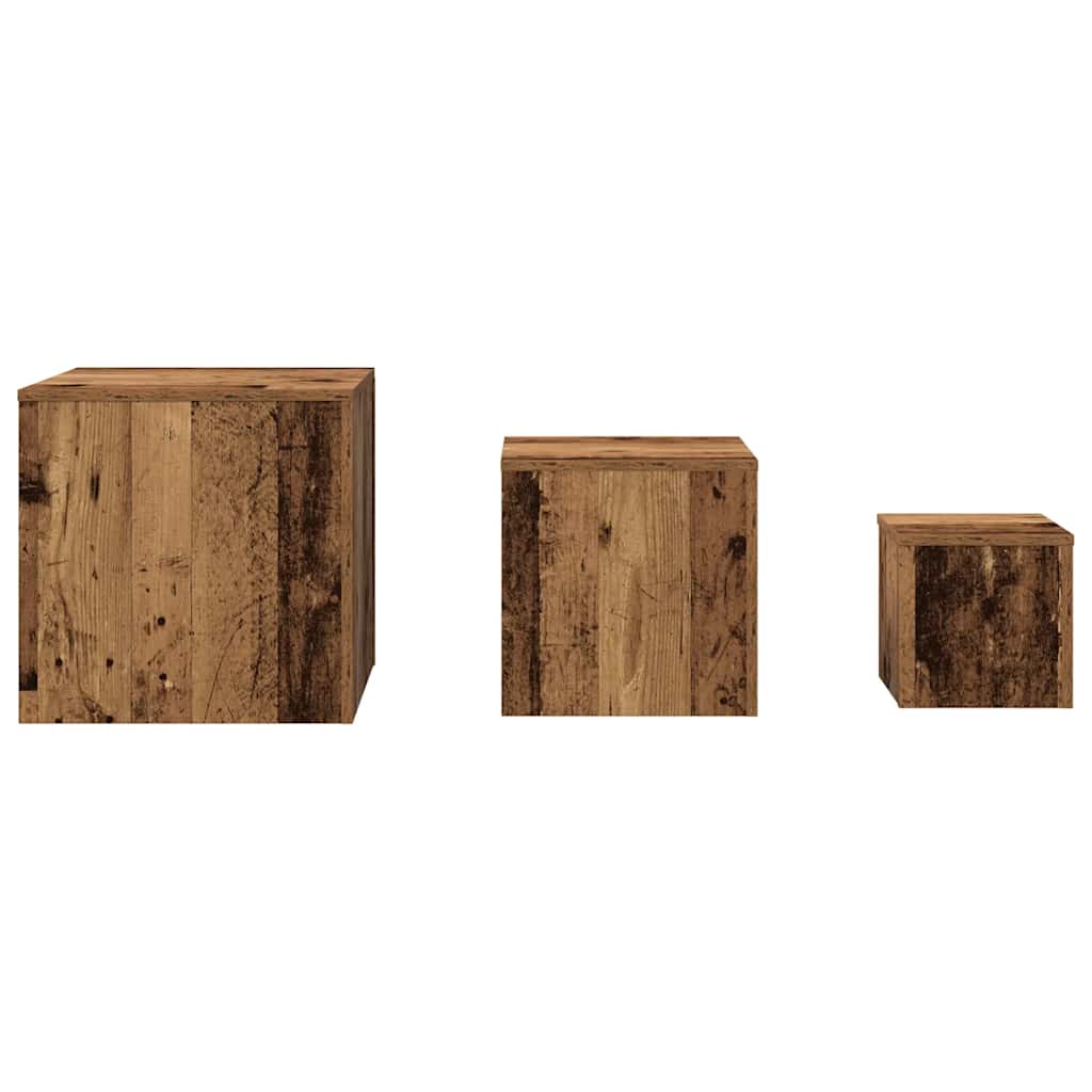 Side Tables 3 pcs Artisan Oak Engineered Wood