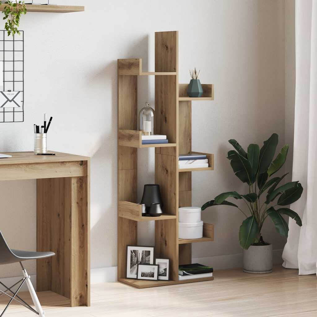 Book Cabinet Artisan Oak 48x25.5x140 cm Engineered Wood