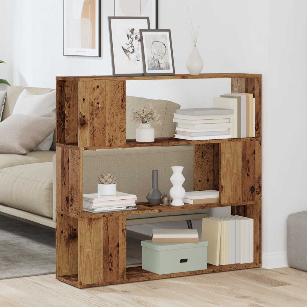 Book Cabinet/Room Divider Old Wood 100x24x94 cm