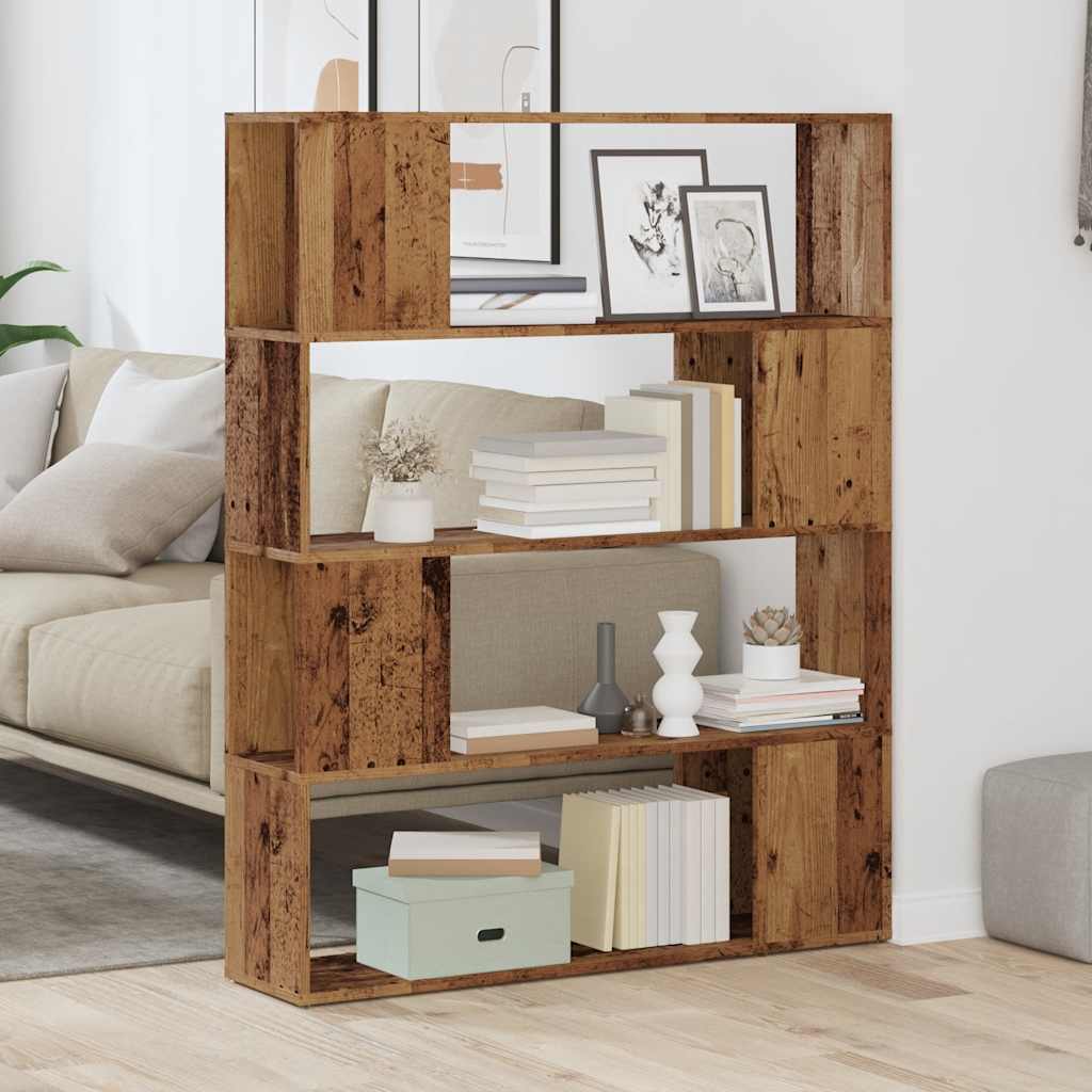 Book Cabinet/Room Divider Old Wood 100x24x124.5 cm