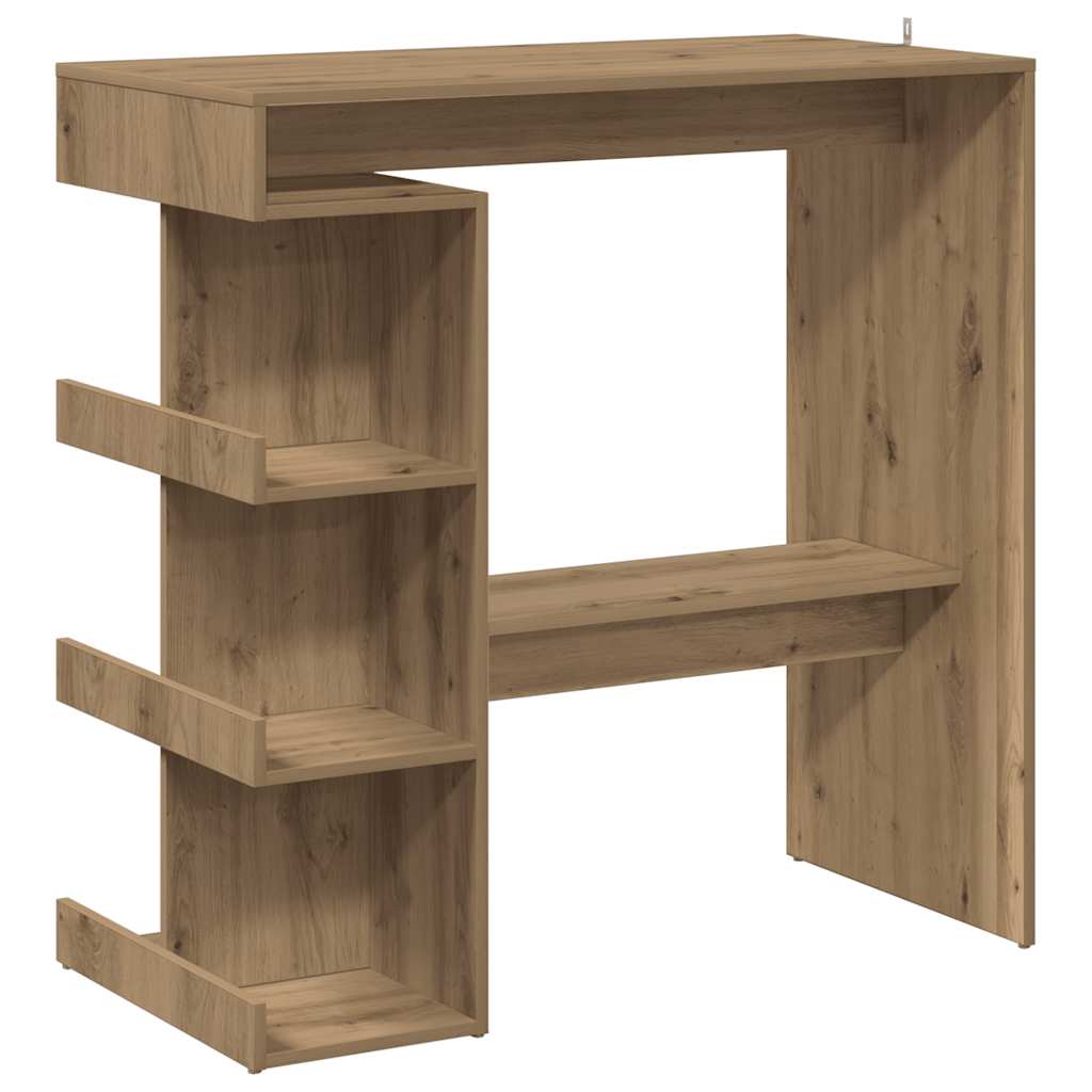 Bar Table with Storage Rack Artisan Oak 100x48x101.5 cm