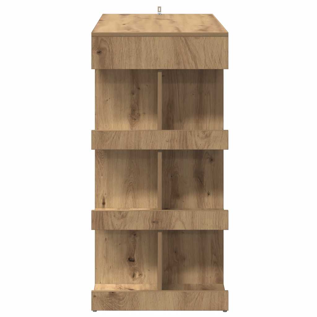 Bar Table with Storage Rack Artisan Oak 100x48x101.5 cm