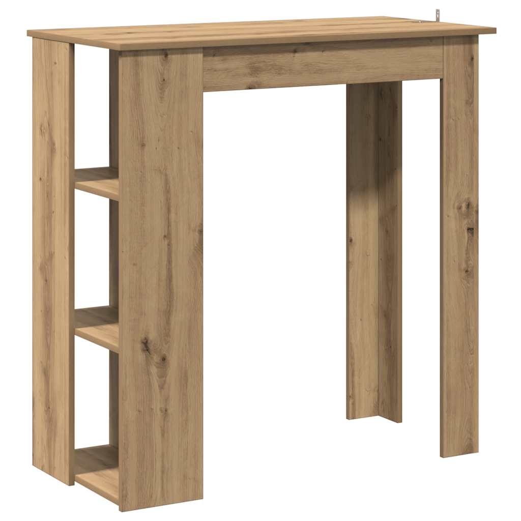 Bar Table with Shelf Artisan Oak 102x50x103.5 cm Engineered Wood
