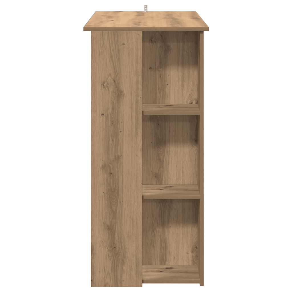 Bar Table with Shelf Artisan Oak 102x50x103.5 cm Engineered Wood