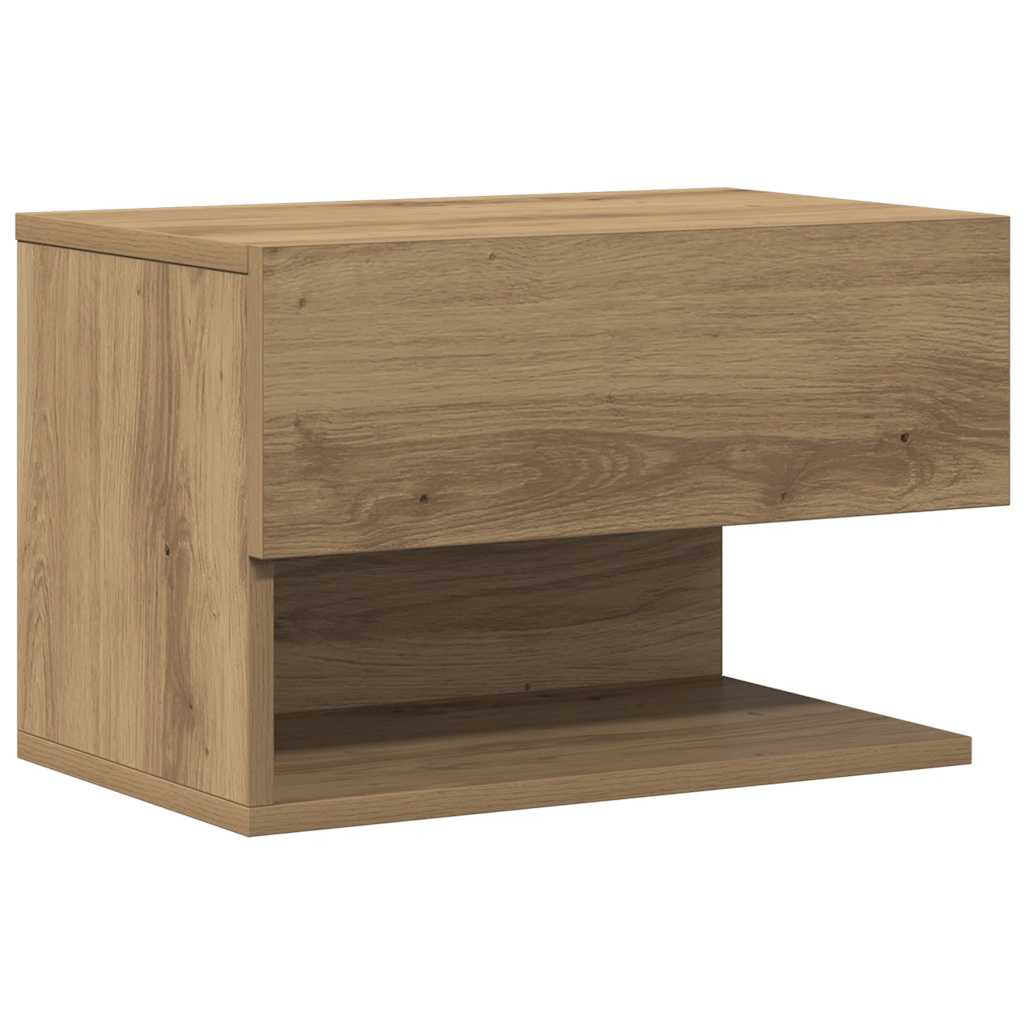 Wall-mounted Bedside Cabinet Artisian Oak