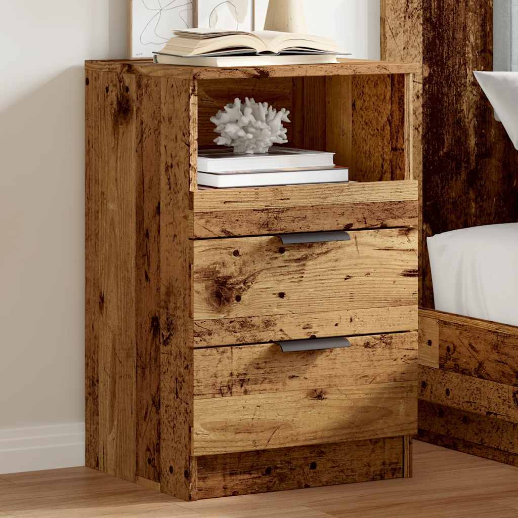 Bedside Cabinets 2 pcs Old Wood 40x36x65 cm Engineered Wood