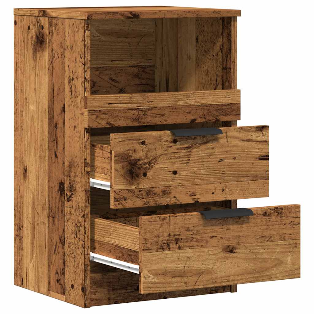 Bedside Cabinets 2 pcs Old Wood 40x36x65 cm Engineered Wood