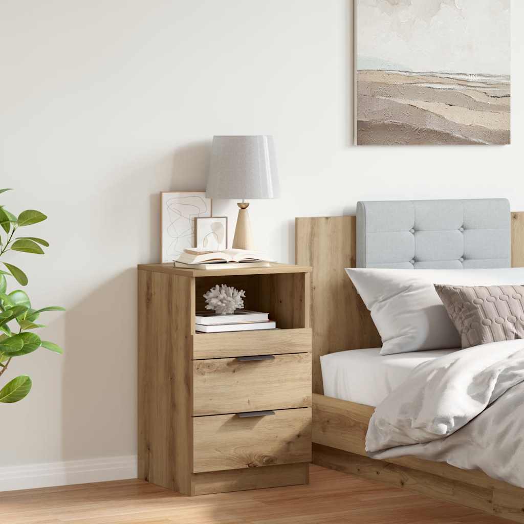 Bedside Cabinet Artisan Oak 40x36x65 cm Engineered Wood