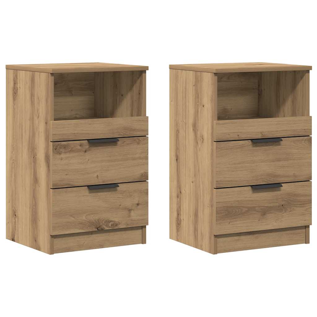 Bedside Cabinets 2 pcs Artisan Oak 40x36x65 cm Engineered Wood
