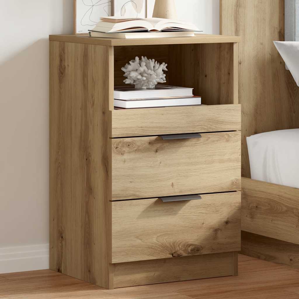 Bedside Cabinets 2 pcs Artisan Oak 40x36x65 cm Engineered Wood