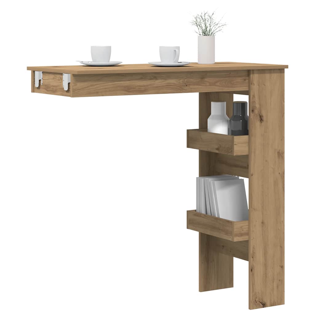 Wall Bar Table Artisan Oak 102x45x103.5 cm Engineered Wood