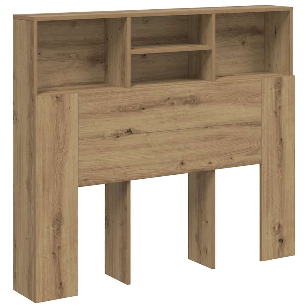 Headboard Cabinet Artisian Oak 120x19x103.5 cm Engineered Wood