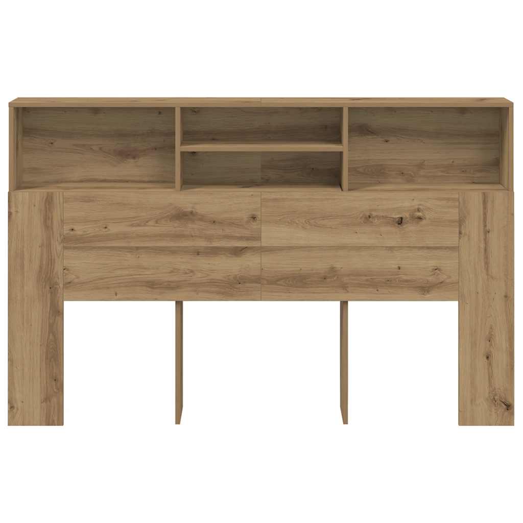 Headboard Cabinet Artisan Oak 160x19x103.5 cm Engineered Wood
