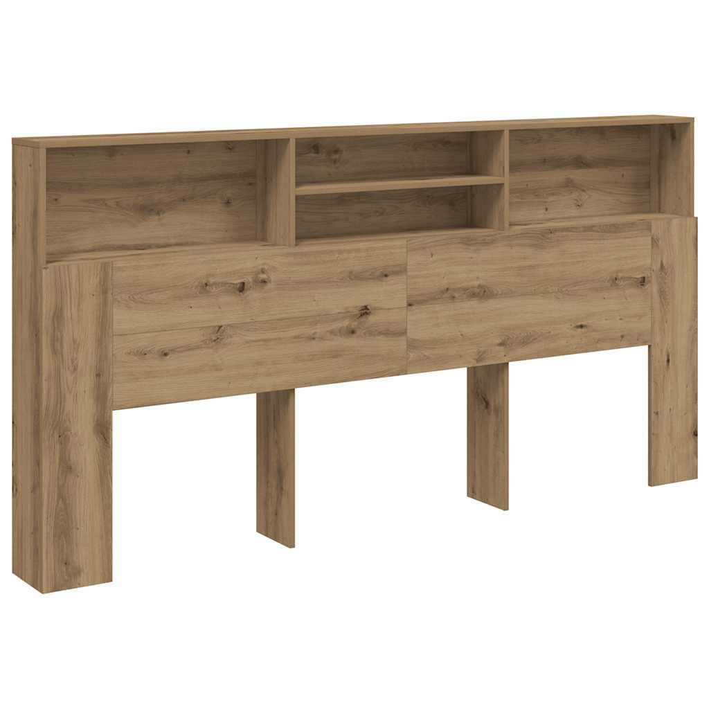 Headboard Cabinet Artisian Oak 200x19x103.5 cm Engineered Wood