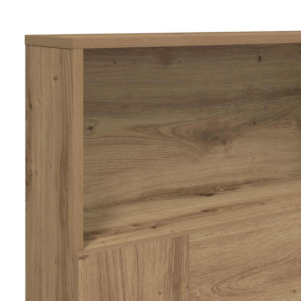 Headboard Cabinet Artisian Oak 200x19x103.5 cm Engineered Wood