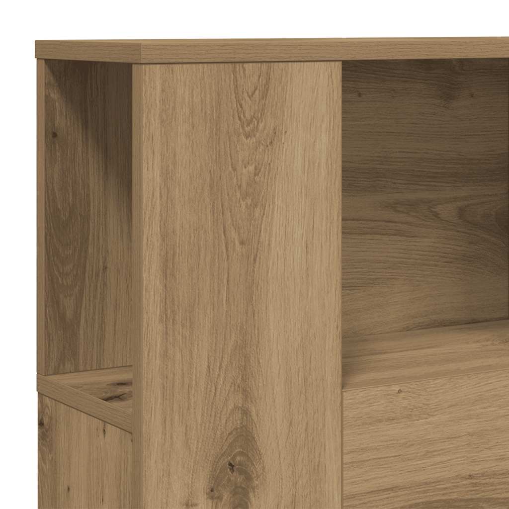 Headboard Cabinet Artisan Oak 100x18.5x102.5 cm Engineered Wood