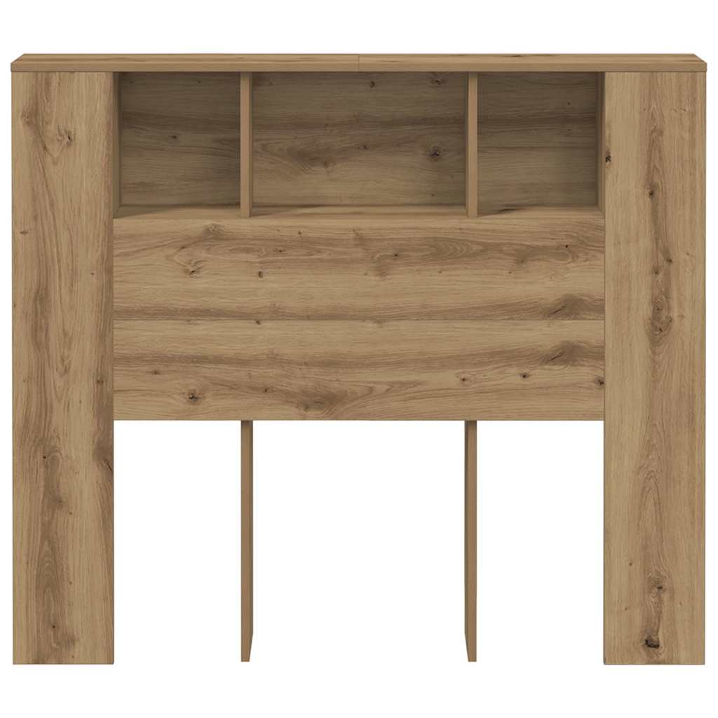 Headboard Cabinet Artisan Oak 120x19x104.5 cm Engineered Wood