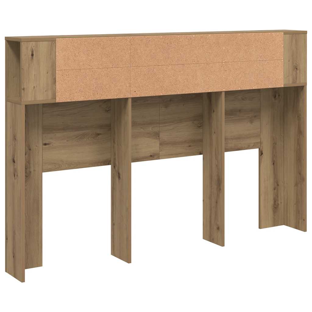 Headboard Cabinet Artisan Oak 160x18.5x103.5 cm Engineered Wood