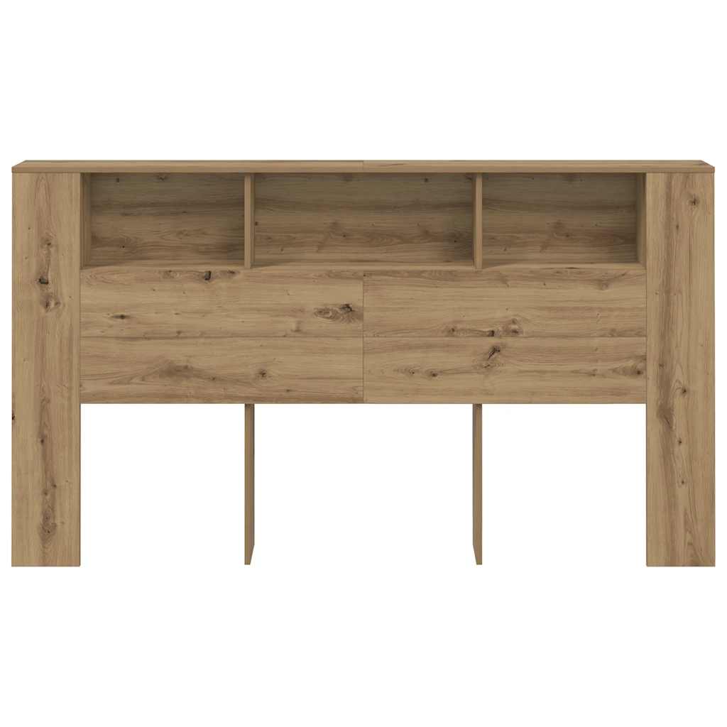Headboard Cabinet Artisian Oak 180x18.5x102.5 cm Engineered Wood