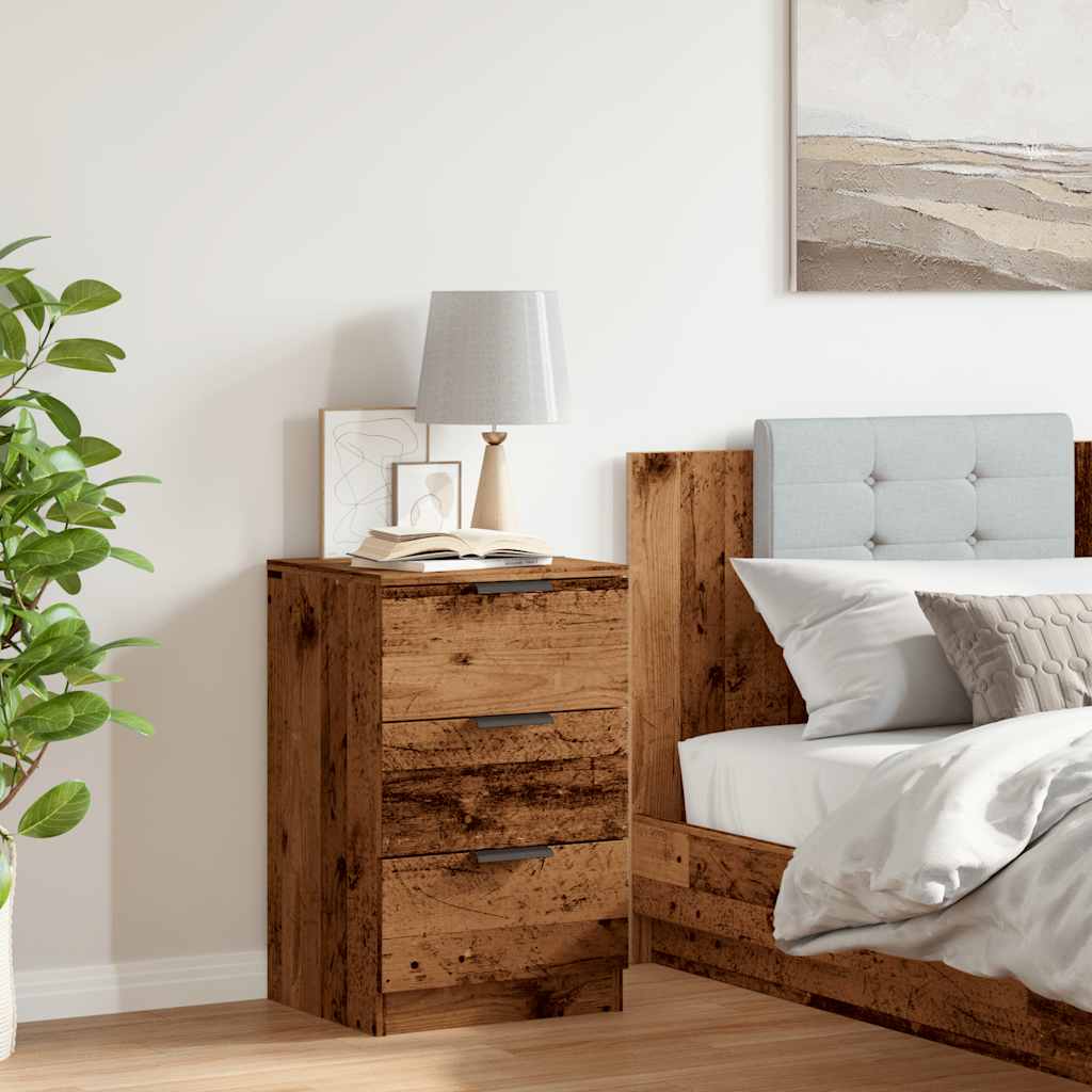 Bedside Cabinet Old Wood 40x36x65 cm Engineered Wood