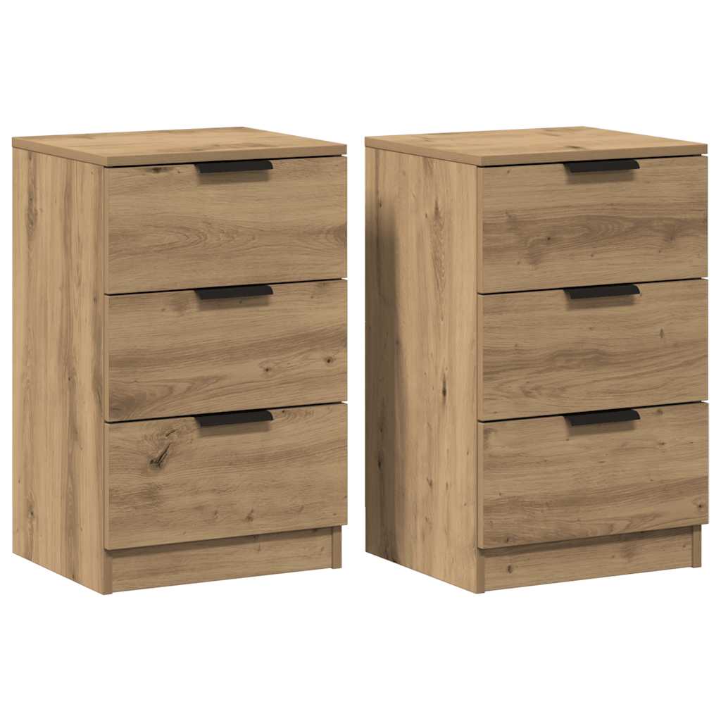 Bedside Cabinets 2 pcs Artisan Oak 40x36x65 cm Engineered Wood