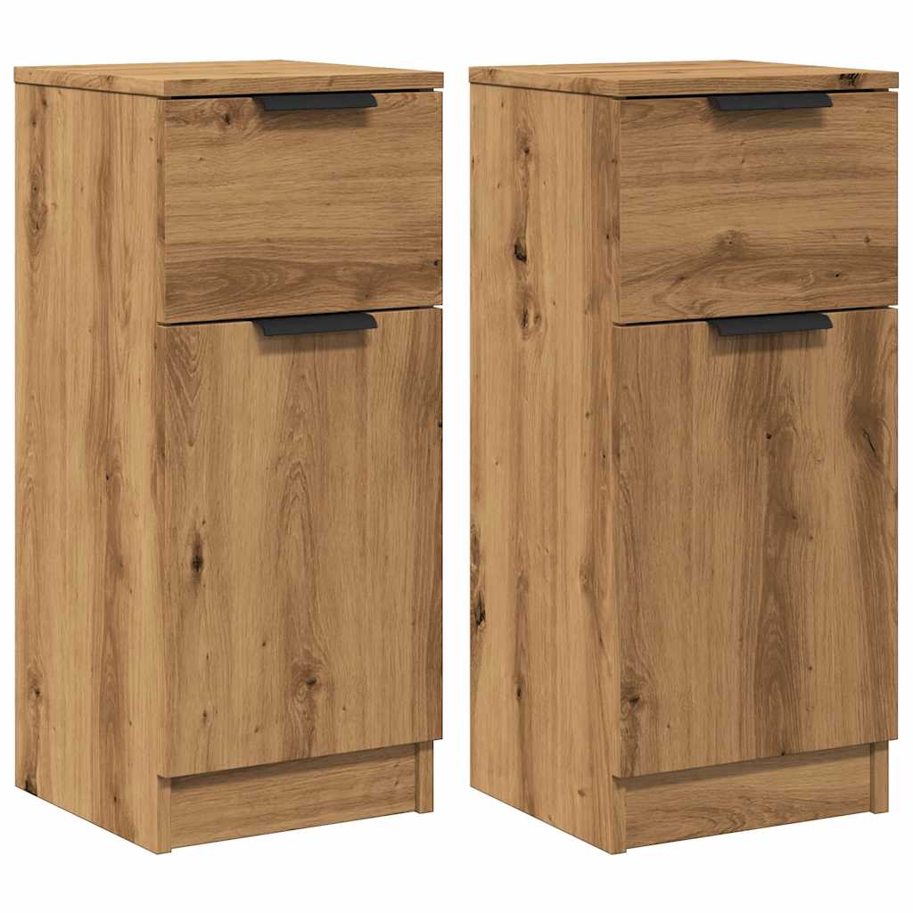 Sideboards 2 pcs Artisan Oak 30x30x70 cm Engineered Wood