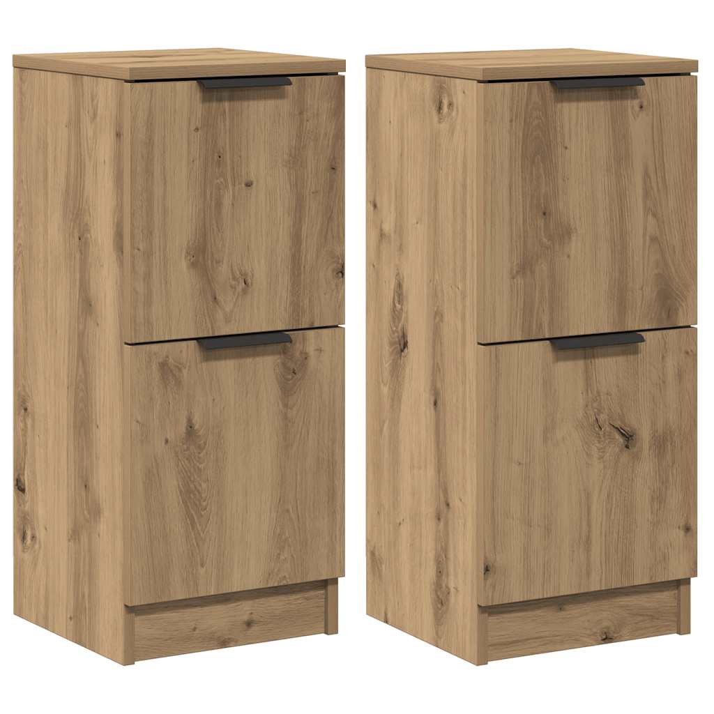 Sideboards 2 pcs Artisan Oak 30x30x70 cm Engineered Wood