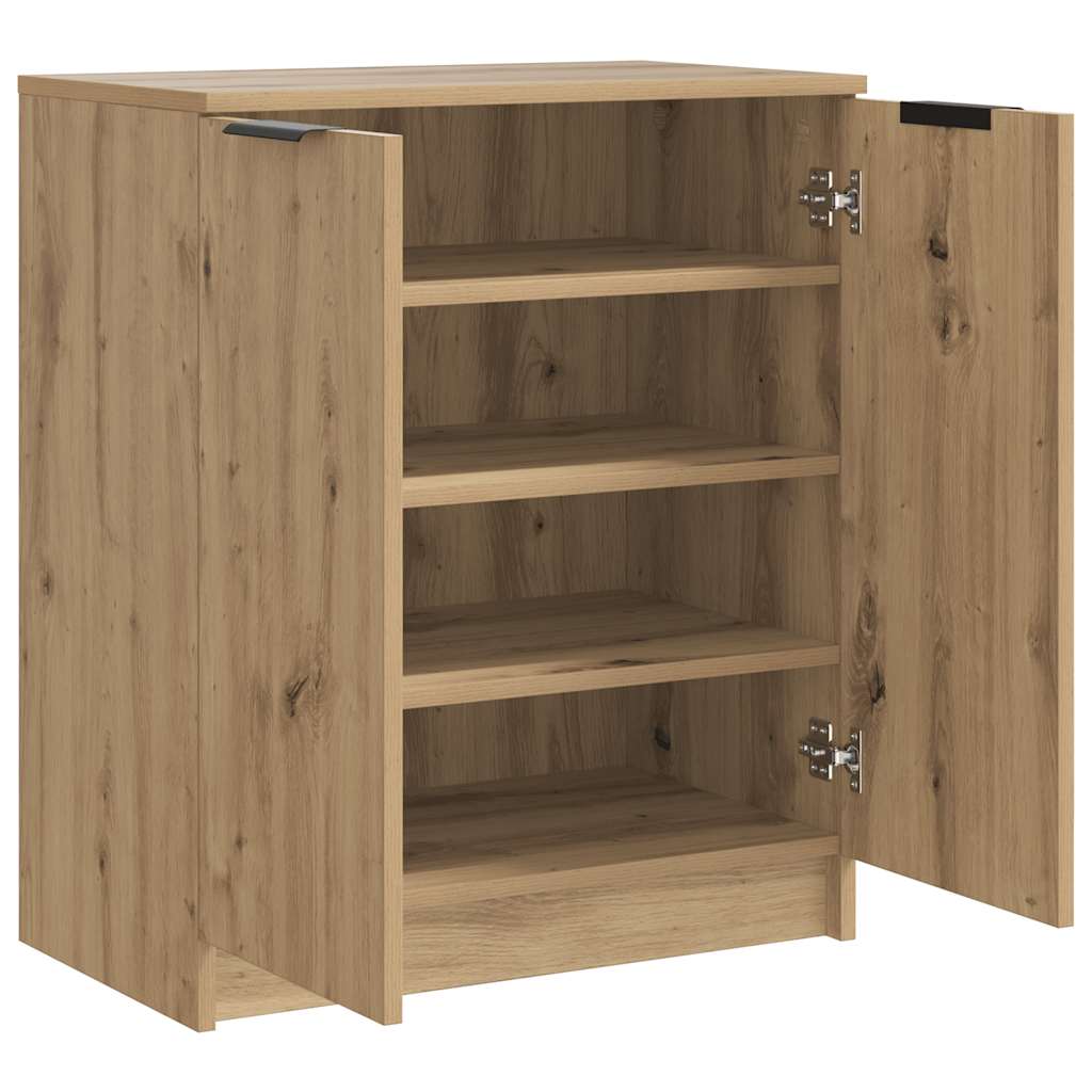 Shoe Cabinet Artisian Oak 59x35x70 cm Engineered Wood