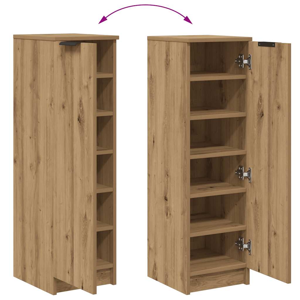 Shoe Cabinet Artisan Oak 29.5x35x100.5 cm Engineered Wood