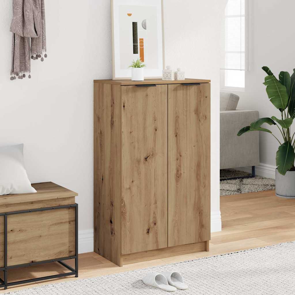 Shoe Cabinet Artisian Oak 59x35x100.5 cm Engineered Wood