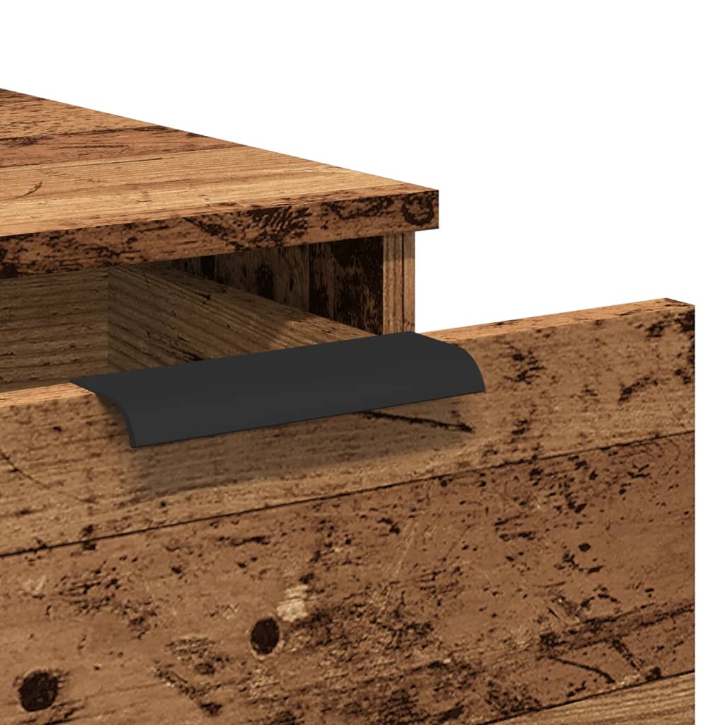 Desk Cabinet Old Wood 33x50x75 cm Engineered Wood