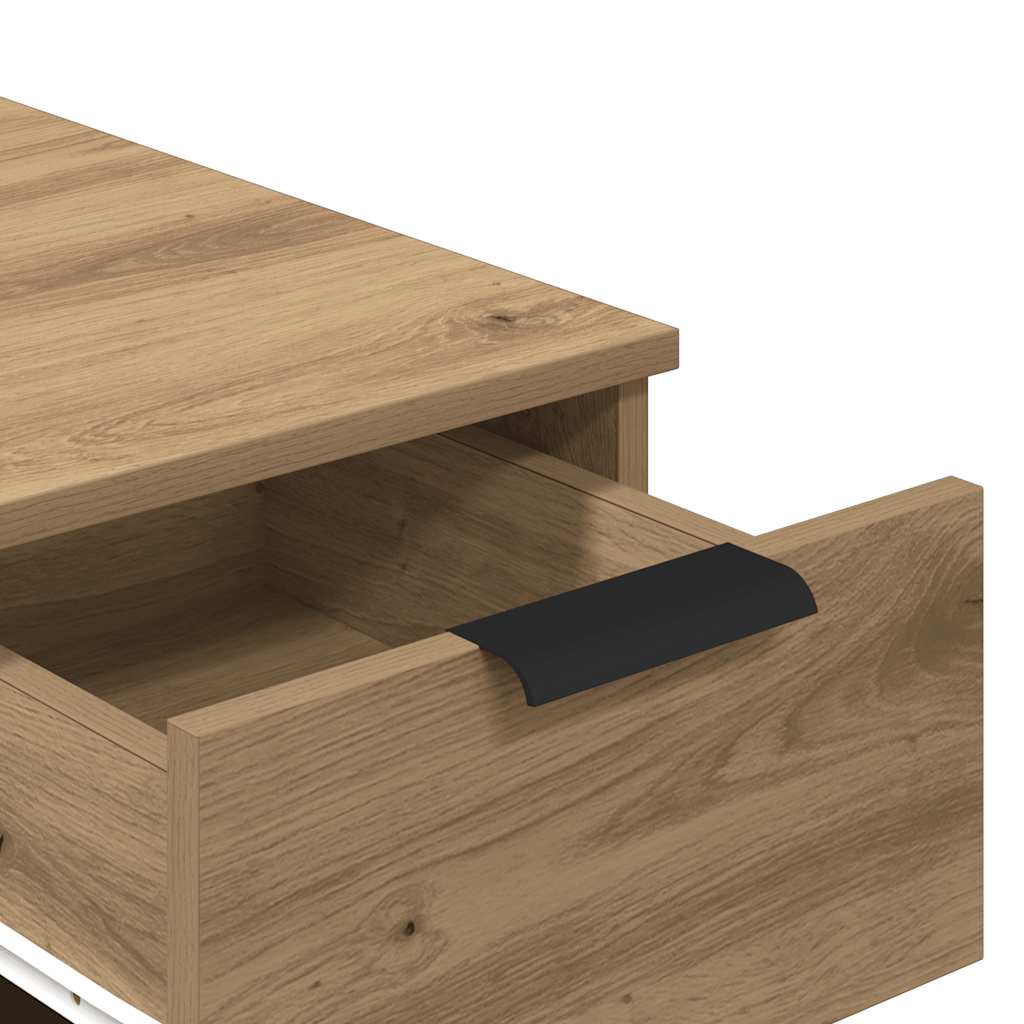 Desk Cabinet Artisan Oak 33x50x75 cm Engineered Wood