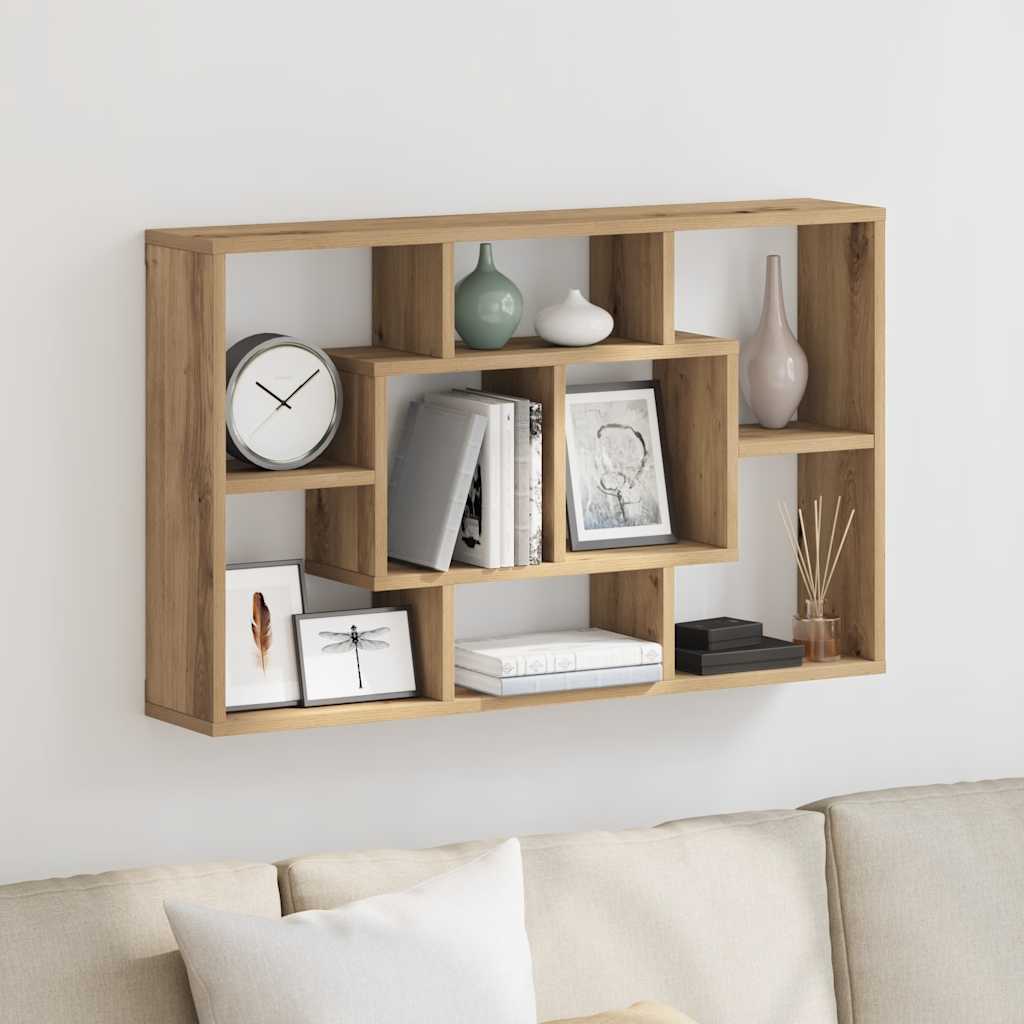 Wall Shelf Artisan Oak 85x16x52.5 cm Engineered Wood