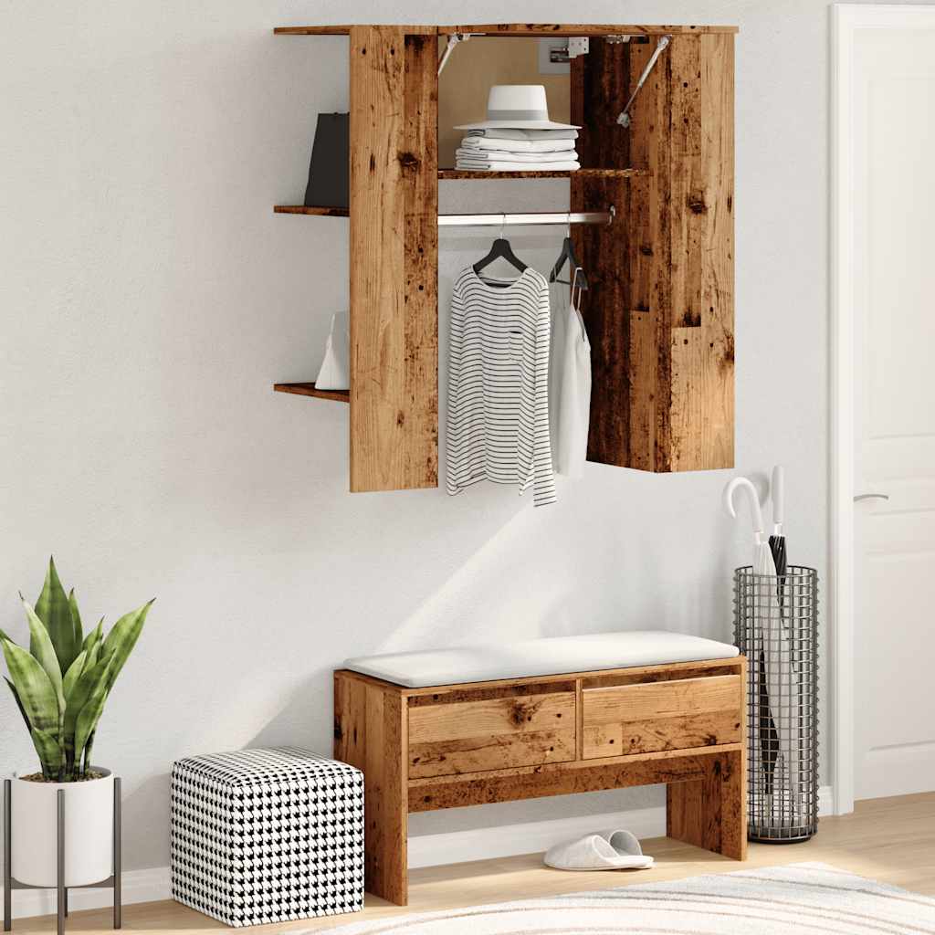 Hallway Cabinet Old Wood 97.5x37x99 cm Engineered Wood