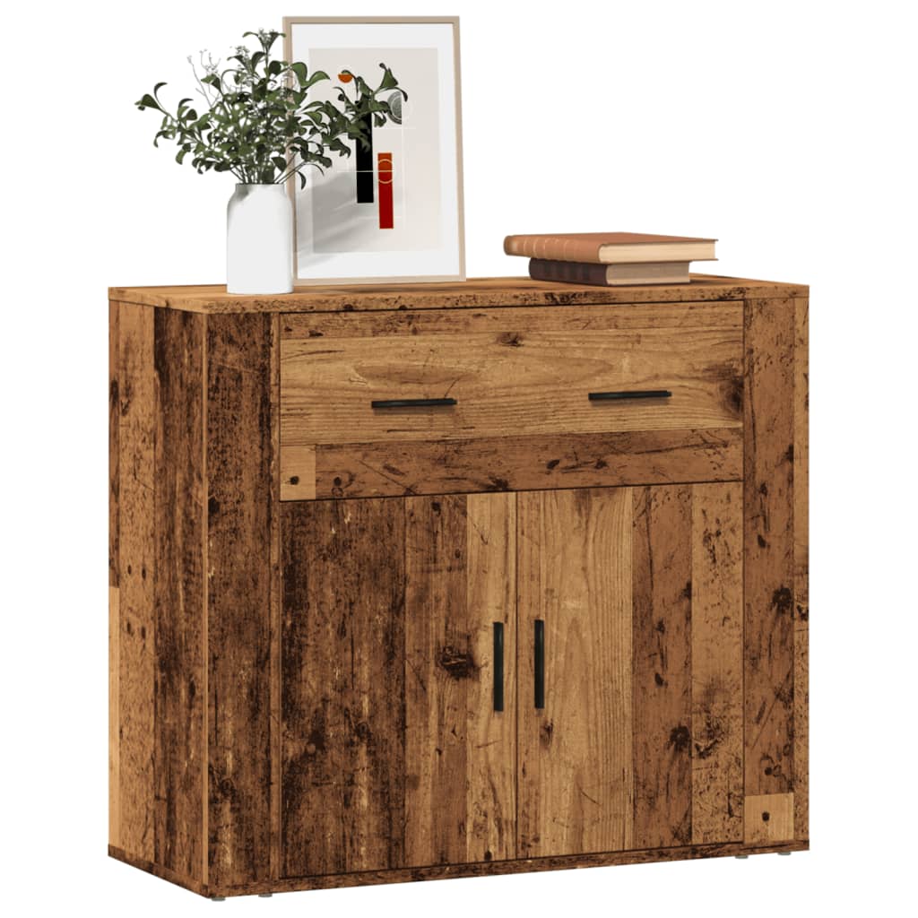 Sideboard Old Wood 80x33x70 cm Engineered Wood