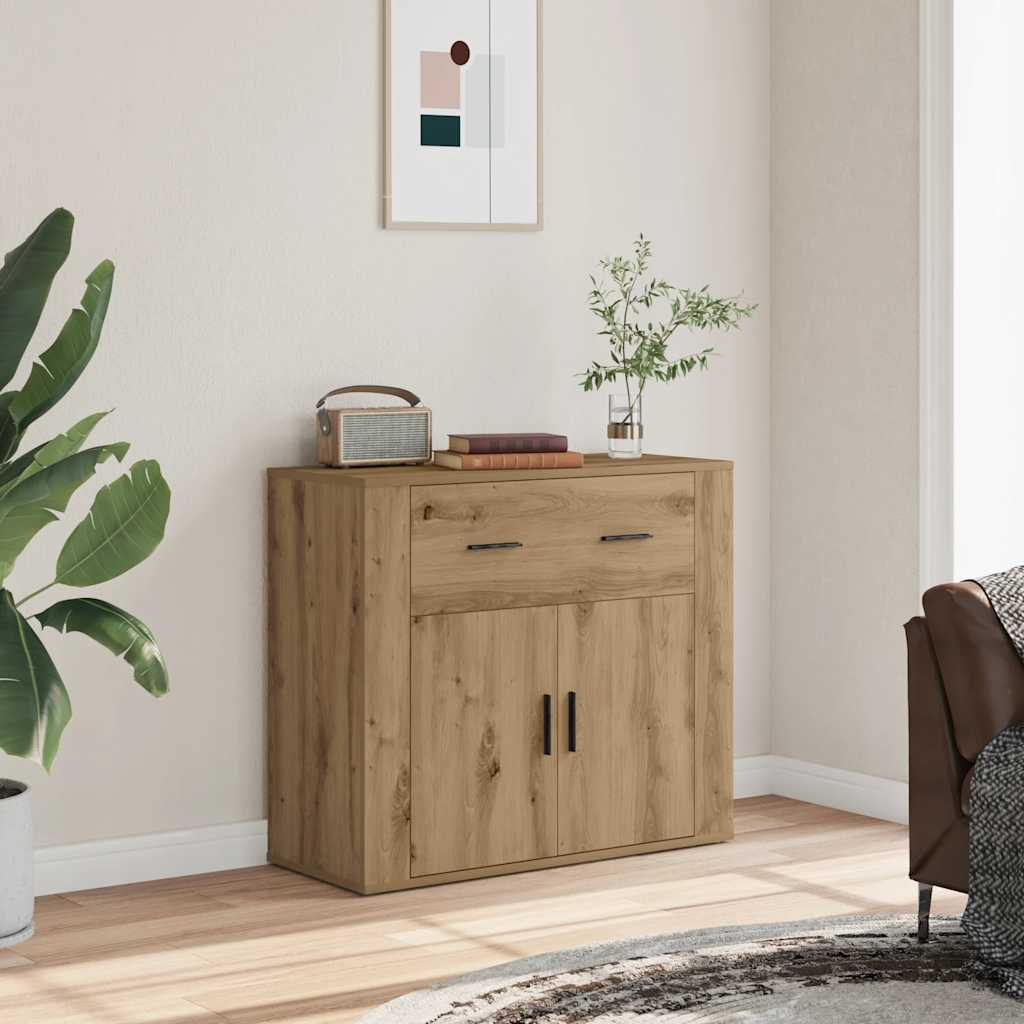 Sideboard Artisian Oak 80x33x70 cm Engineered Wood
