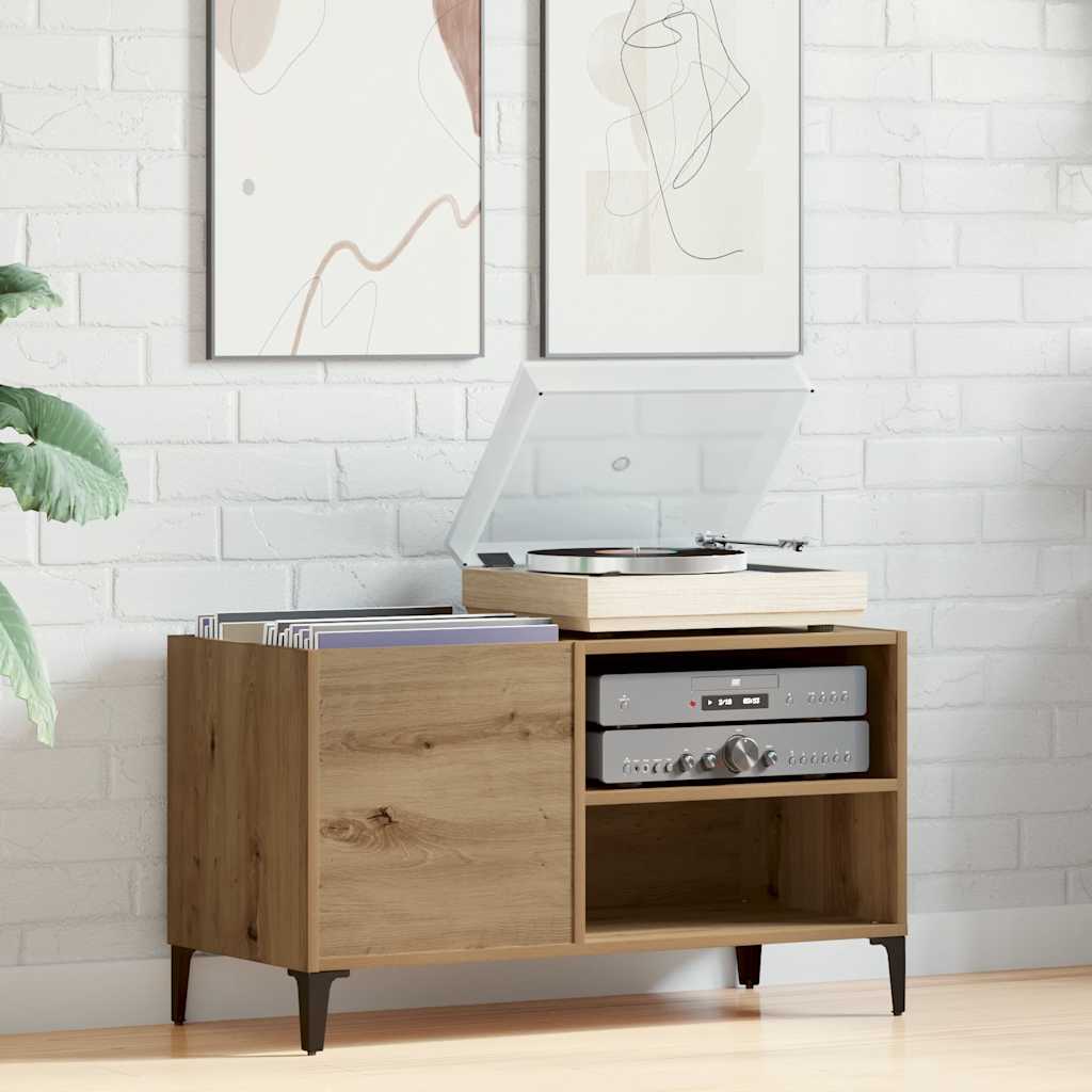 Record Cabinet Artisan Oak 84.5x38x48 cm Engineered Wood