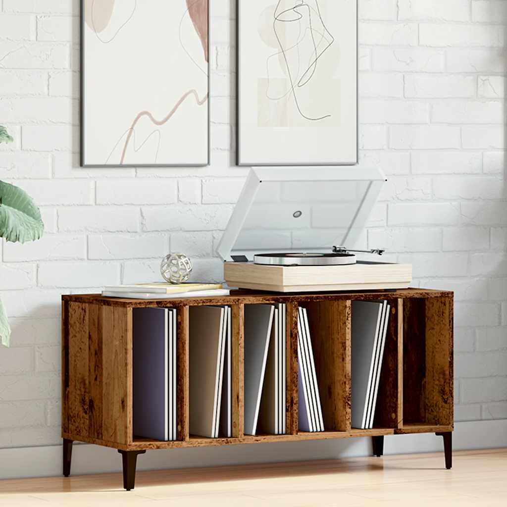 Record Cabinet Old Wood 100x38x48 cm Engineered Wood