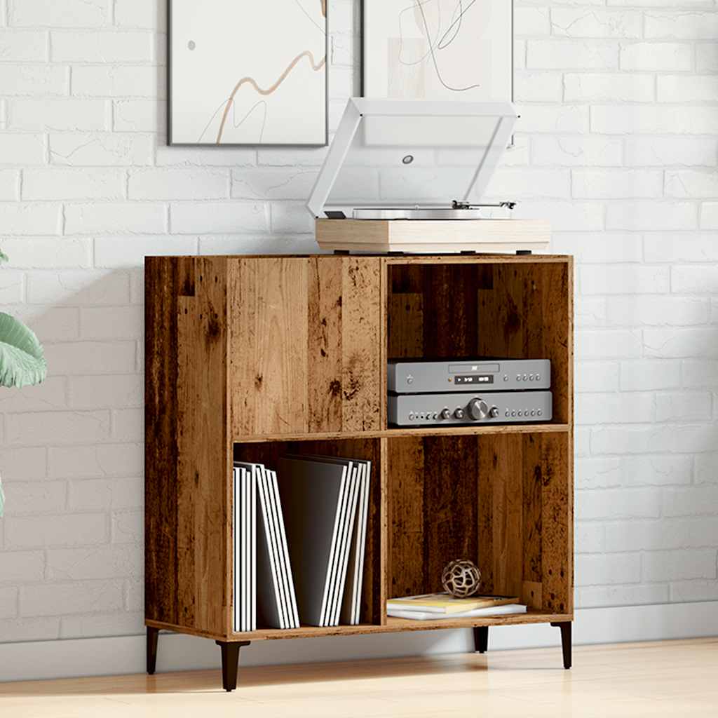 Record Cabinet Old Wood 84.5x38x89 cm Engineered Wood