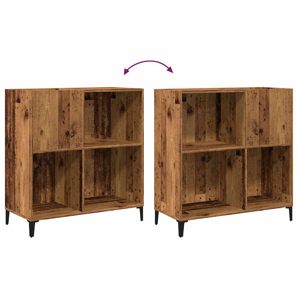 Record Cabinet Old Wood 84.5x38x89 cm Engineered Wood