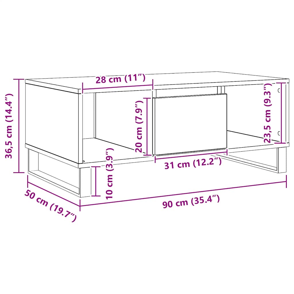 Record Cabinet Artisan Oak 84.5x38x48 cm Engineered Wood