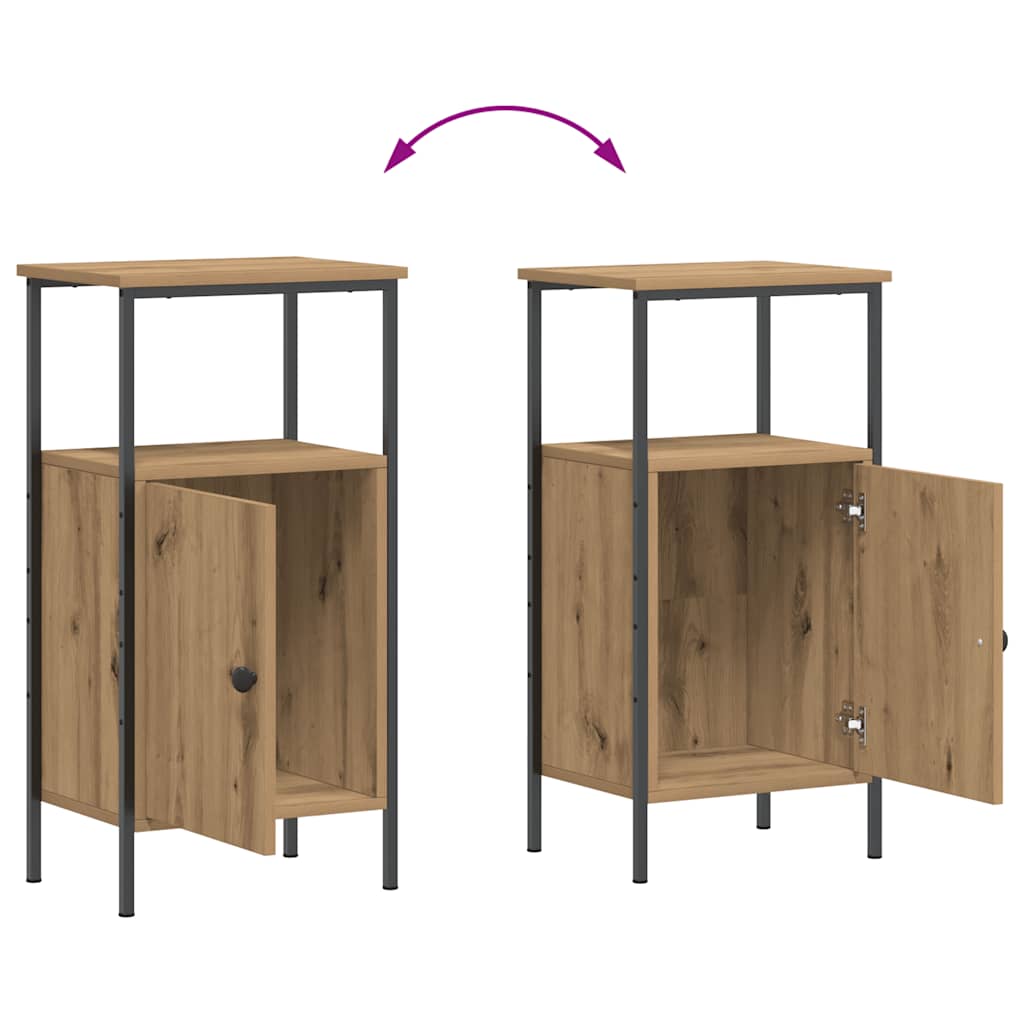 Bedside Cabinets 2 pcs Artisan Oak 41x31x80 cm Engineered Wood