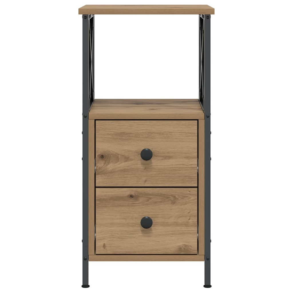 Bedside Cabinet Artisan Oak 34x35.5x70 cm Engineered Wood