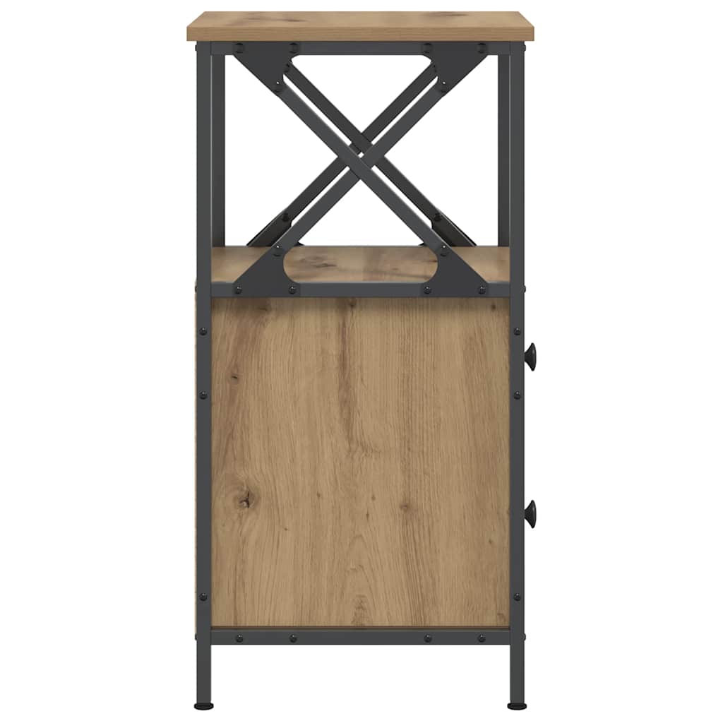 Bedside Cabinet Artisan Oak 34x35.5x70 cm Engineered Wood