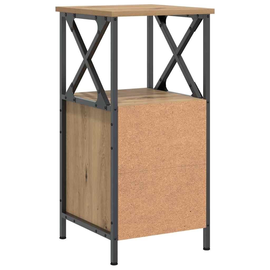 Bedside Cabinet Artisan Oak 34x35.5x70 cm Engineered Wood