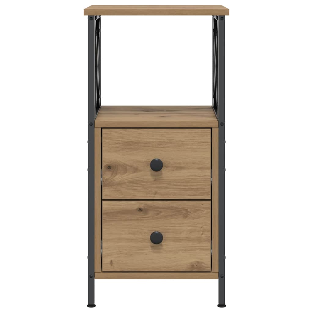 Bedside Cabinets 2 pcs Artisan Oak 34x35.5x70 cm Engineered Wood