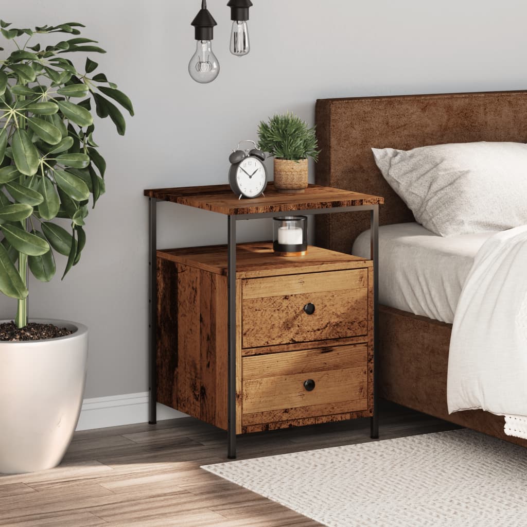 Bedside Cabinet Old Wood 44x45x60 cm Engineered Wood