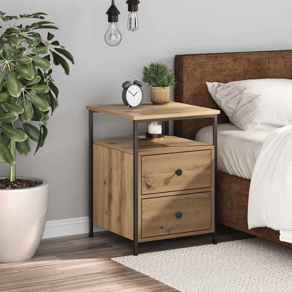 Bedside Cabinet Artisan Oak 44x45x60 cm Engineered Wood